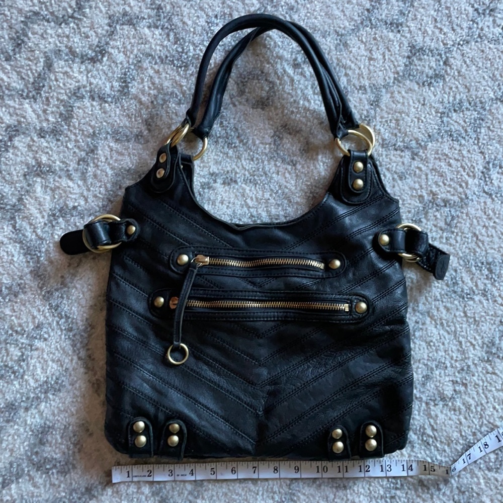 Linea Pelle black leather bag